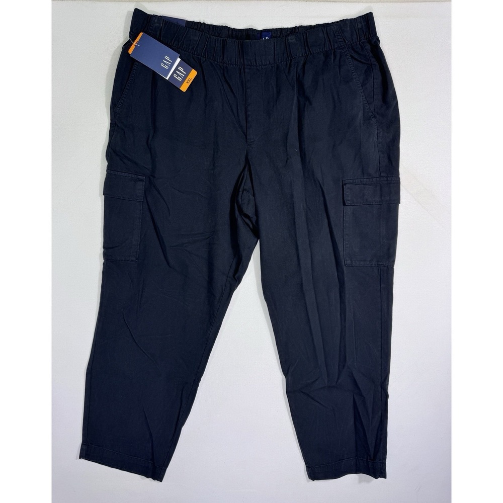 Gap Women’s 2XL 40x28 Pants Twill Cargo Tapered Leg High Rise NWT Black Lyocell